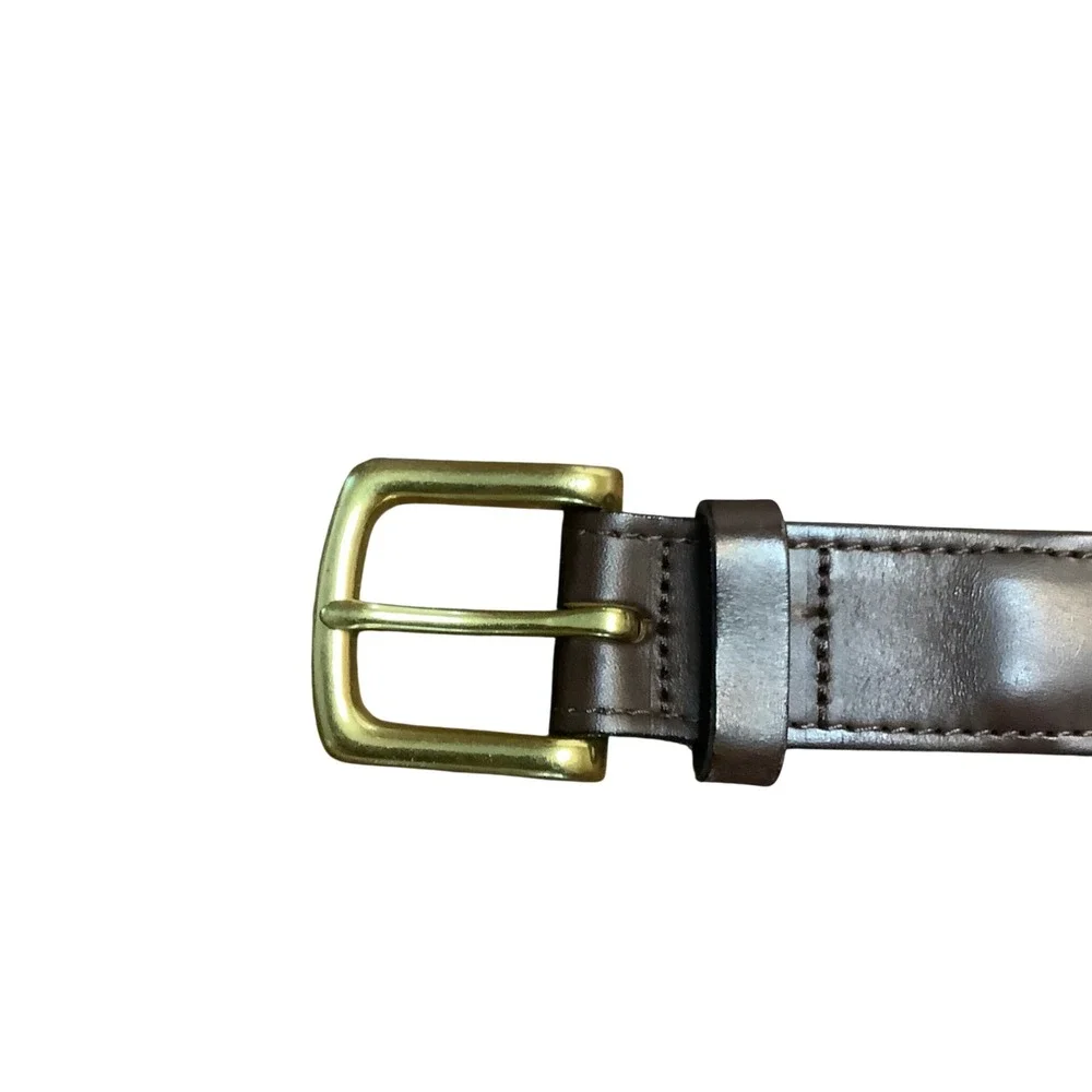 Vineyard Vines Mens Canvas Club Belt Size 32‎ Navy Pink Crab Leather Brass USA